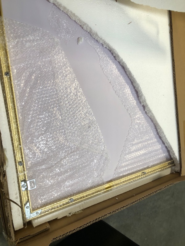 Photo 1 of 40x40 silk scarf display box,36x36 picture frame,poster framework, gold aluminum alloy frame width of 1.4 ",photo frames are equipped with ultraviolet rays,foam board support and suspension hardware.