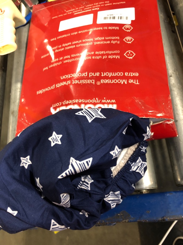 Photo 1 of **missing one**Bassinet Sheets for Boys 4 Pack(33" x 20"), Compatible with Mika Micky, Baby Delight, Dream On Me, Koola Baby, AMKE and Other Rectangle Bassinet Mattress