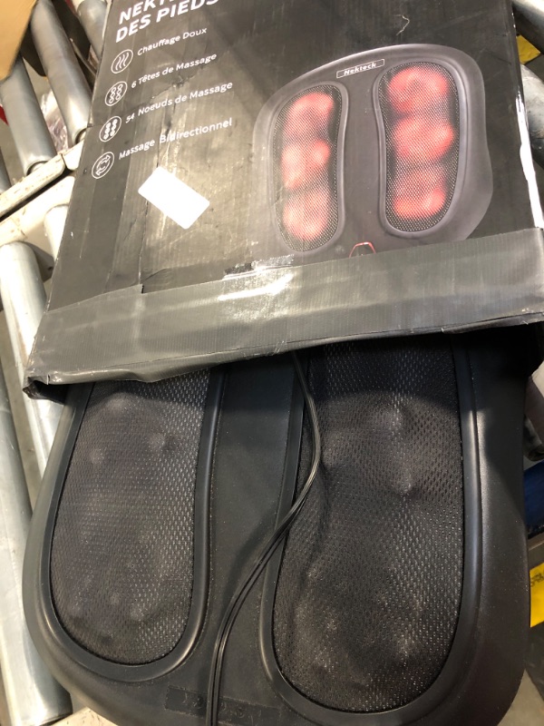 Photo 1 of **used**Nekteck Foot Massager with Heat, Shiatsu Heated Electric Kneading Foot Massager Machine for Neuropathy, Plantar Fasciitis, Feet Massage for Pain Relief, Circulation, Gifts for Man Woman Her Birthday