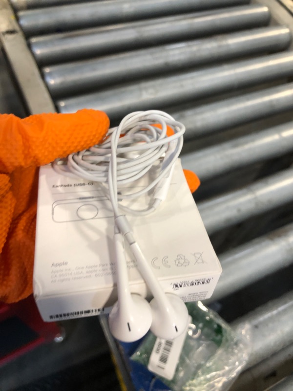Photo 1 of * USED * Apple EarPods Headphones with USB-C Plug, Wired Ear Buds with Built-in Remote to Control Music, Phone Calls, and Volume