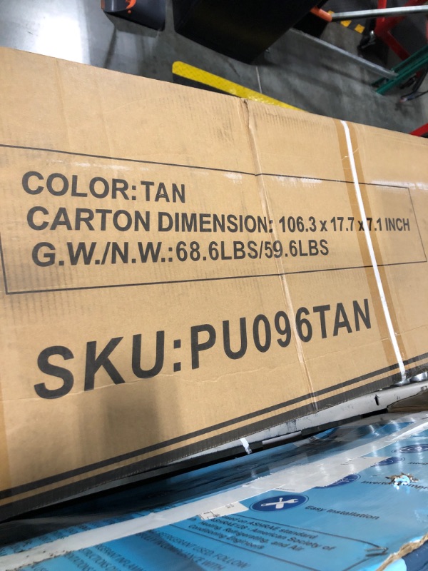 Photo 1 of ** SIMILAR ** PHI VILLA 9’ x 12’ Cantilever Patio Umbrella with Base, Outdoor Rectangular Heavy Duty Large Umbrella with Hydraulic Lift and 360° Rotation, Beige