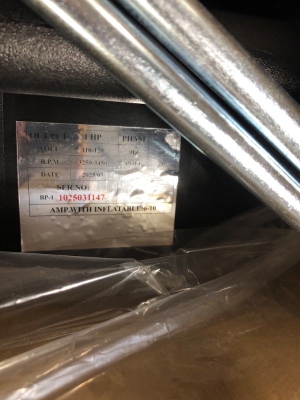 Photo 1 of **DIFFERENT COLOR, BLACK**JumpOrange Bounce House Air Blower 1HP for Inflatables Bouncy Castle and Slides Commercial Cyclone Fan for Indoor and Outdoor Use