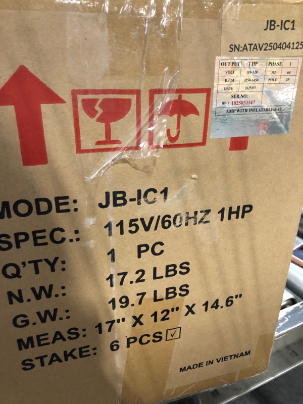 Photo 1 of **DIFFERENT COLOR, BLACK**JumpOrange Bounce House Air Blower 1HP for Inflatables Bouncy Castle and Slides Commercial Cyclone Fan for Indoor and Outdoor Use