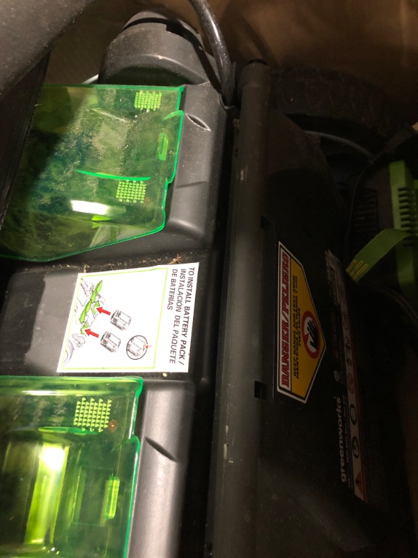 Photo 1 of **USED**Greenworks 40V 20" Twin Blade Mower, 4.0Ah + 2.0Ah Battery