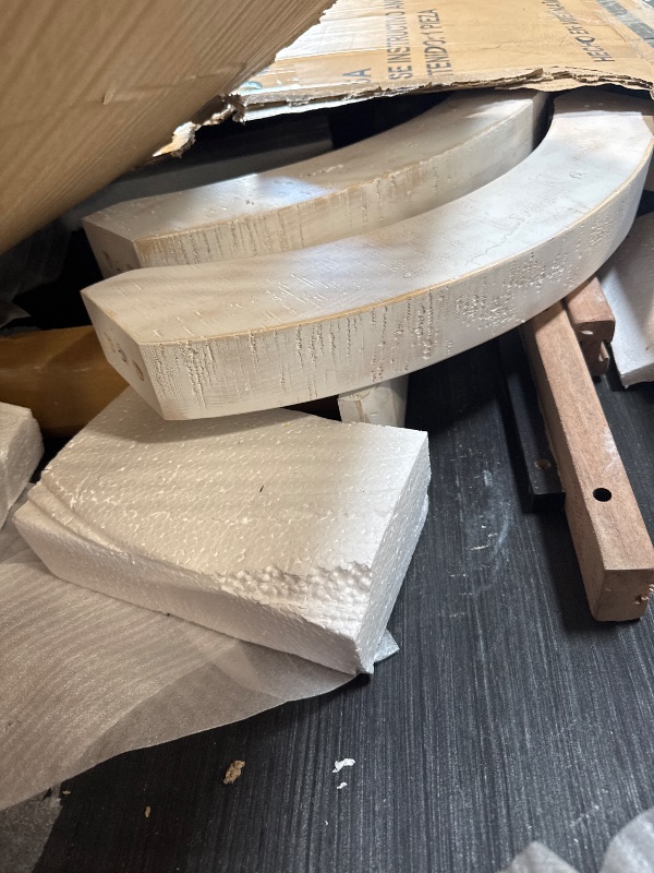 Photo 1 of ** VERY USED **Signature Design by Ashley Valebeck Farmhouse Rectangular Extension Dining Table, Fits up to 8, White & Brown