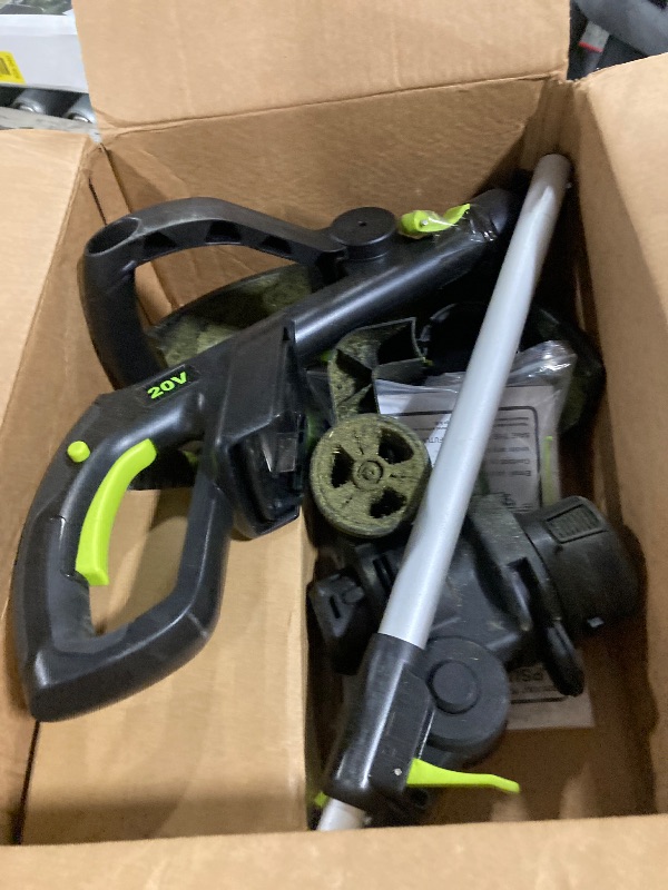 Photo 1 of ** VERY USED / DIRTY ** 0V Cordless String Trimmer, Two 2.0Ah Battery Powered with Fast Charger, 12'' Grass Cutter with Auto Line Feed, 2-in-1 Electric Lawn Mower Grass Trimmer&Edger Lawn Tool with 8 Lines for Yard, Garden