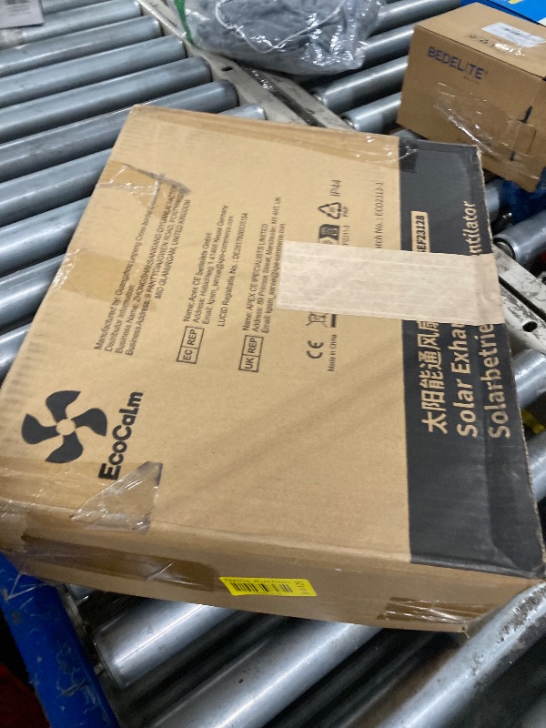 Photo 1 of * USED * ecoCalm Solar Fan with Battery and Adjustable Thermostat, 8" Solar Powered Fans for Shed with 25W Bifacial Solar Panel & Exhaust Fan for Greenhouse/Outside with Anti-backflow Valve