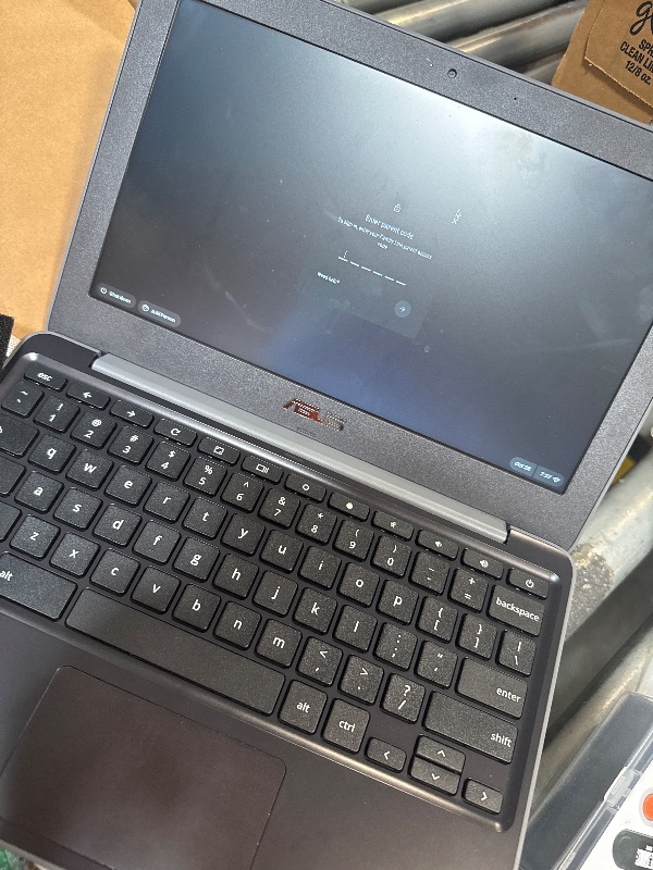 Photo 1 of ** BLOCKED BY PREVIOUS OWNER ** ASUS Chromebook C203XA Rugged & Spill Resistant Laptop, 11.6" HD, 180 Degree, MediaTek Quad-Core Processor, 4GB RAM, 32GB eMMC, MIL-STD 810G Durability, Dark Grey, Education, Chrome OS, C203XA-YS02-GR
