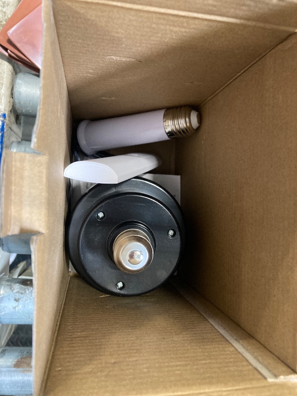 Photo 1 of ***ONE PADDLE IS BROKEN****Socket Fan Light, E26 Screw in Bulbfan with 1 Spare Lightbulb, 20.5 IN Ceiling Fans with Lights Dimmable for Laundry Room Garage Kitchen Circulation Wood