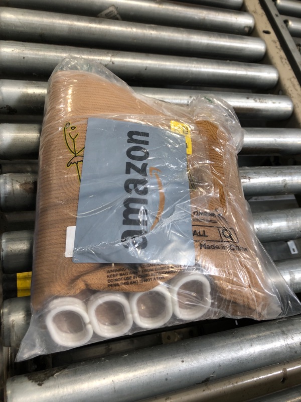 Photo 1 of ******SIMILAR ITEM ***AmazerBath Premium EVA Shower Curtain Amber, Luxury Clear Brown Jelly-Like Soft Waterproof Shower Curtain with 3 Weighted Stones and 12 Grommets, Recyclable Packaging
