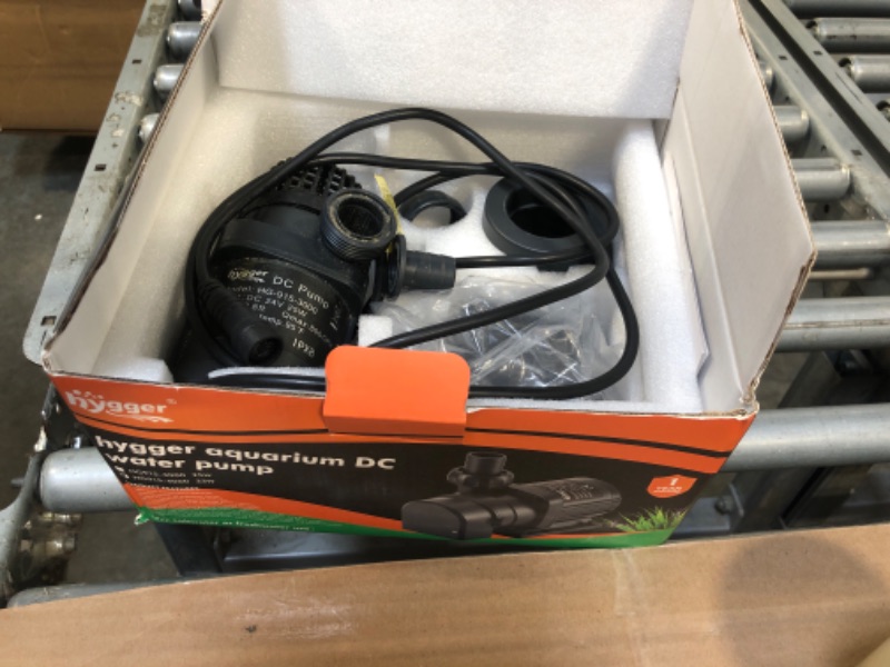 Photo 1 of **MISSING PARTS**MINOR DAMAGED**USED***hygger 1060GPH Quiet Submersible and External 24V Water Pump, with Controller (30%-100% Settings), Powerful Return Pump for Fish Tanks, Aquariums, Ponds, Fountains, Sump, Hydroponics (33W, 13.1ft).