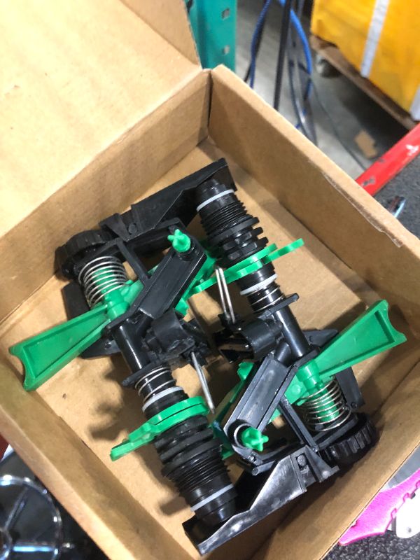 Photo 1 of 1/2 Inch Plastic Impact Sprinklers Adjustable 0 Degree to 360 Degree Pattern Plastic Sprinkler Head for Garden Watering Supplies (2 Pieces)