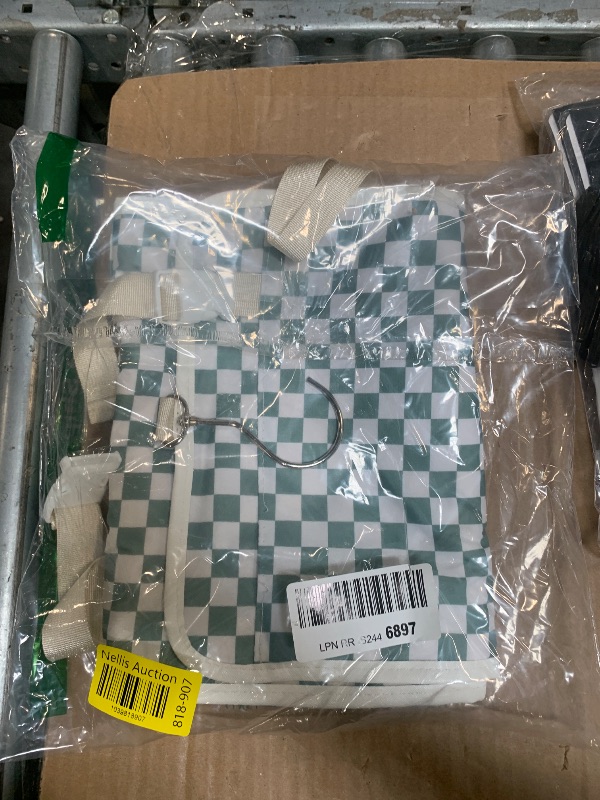 Photo 1 of *****USED****Relavel Travel Hanging Toiletry Bag for Women, Large Capacity Wash Bag with 360 degree Rotation Hanging Hook, Portable Toiletries Makeup Organizer Storage for Daily Use, Trip, Camping - Green Plaid