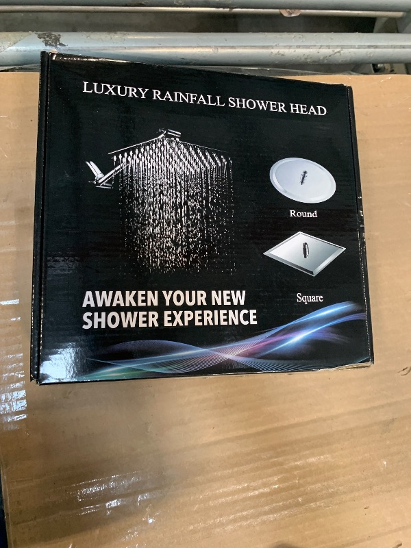 Photo 1 of PinWin LED Shower Head, 8'' Large LED Rainfall Shower Head with 16'' Adjustable Upgraded Extension Arm,High Pressure Handheld Spray with LED Color Changing Based on Water Temperature,Easy Installation