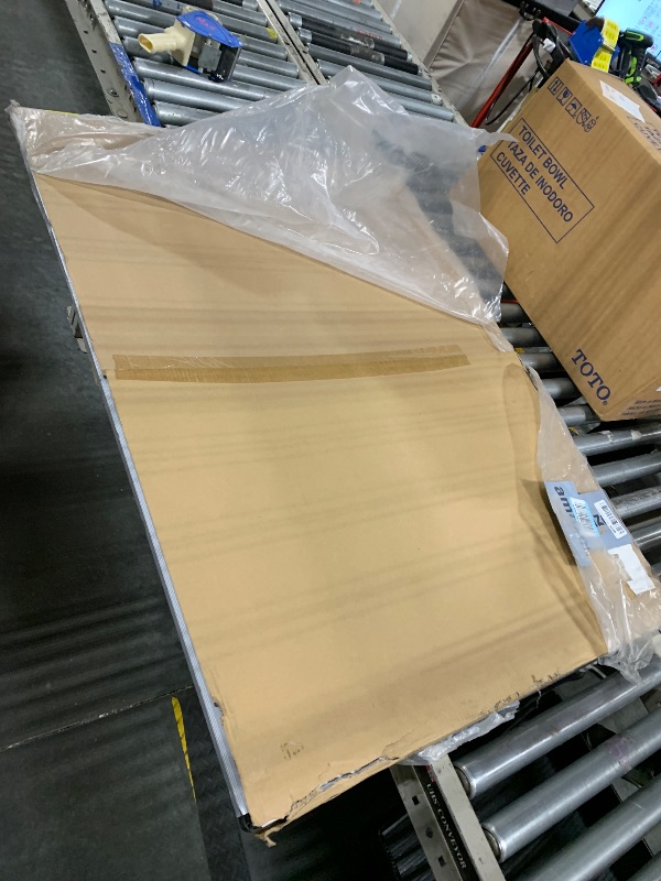 Photo 1 of ****dented***VIZ-PRO Double-Sided Magnetic Mobile Whiteboard, 48 x 36 Inches, Aluminium Frame and Stand