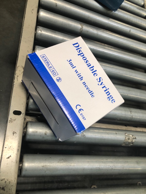 Photo 1 of 100 Pack 3ml 3cc Plastic Luer Lock Syringe with 18Gauge and Cap, Individually Sealed Wrapped, for Scientific Labs, Measuring Liquid, Refilling or Dispensing