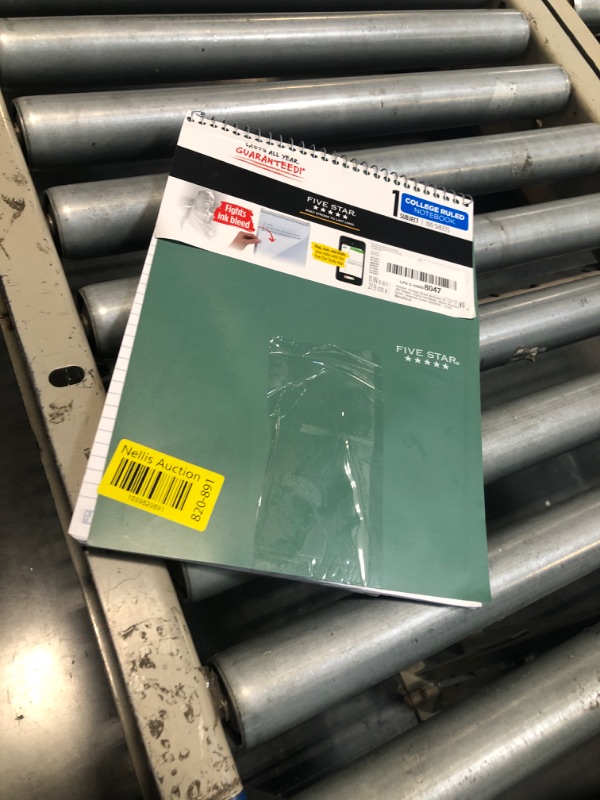 Photo 1 of Five Star Top Spiral Notebook + Study App, 1 Subject, College Ruled Notepad, 8-1/2" x 11", 100 Sheets, Fights Ink Bleed, Water Resistant Cover, Seaglass Green (820058C-ECM)