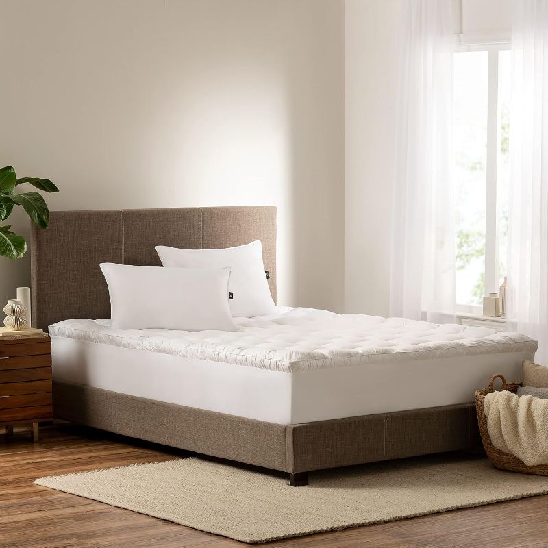 Photo 1 of ***UNBKNOWN SIZE***SERTA Down Illusion Soft Hypoallergenic 2 inch Pillowtop Simple Fit Mattress Topper, White
