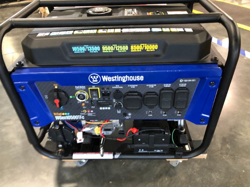 Photo 1 of ***TESTED AND WORKS***Westinghouse 13500 Peak Watt Tri-Fuel Home Backup Portable Generator, Remote Electric Start, Transfer Switch Ready, Gas, Propane, and Natural Gas Powered
