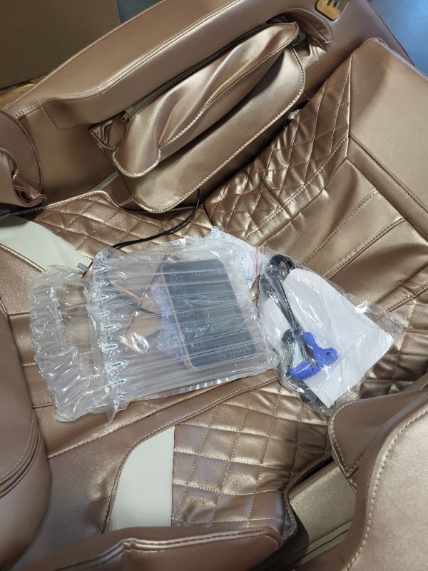 Photo 1 of MEROUS 4D Zero Gravity Massage Chair Recliner, Easy Control SL-Track Shiatsu Massage Chair Full Body with Body Scan,Waist Heating,Bluetooth,Foot Rollers,32 Airbags&Extended Footrest (Gold)