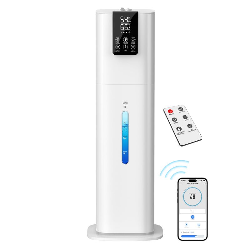 Photo 1 of ***AS IS FINAL SALE NO RETURNS - Mixed items Pallet
Smart Humidifiers Large Room Bedroom Home,2.11Gal(8L) Quiet Top Fill Cool Mist Humidifier,Smart App & Remote Control, 3 Speed Humidifier with 360°Nozzle,Humidity Setting for Baby Office Plant(White)
Drea