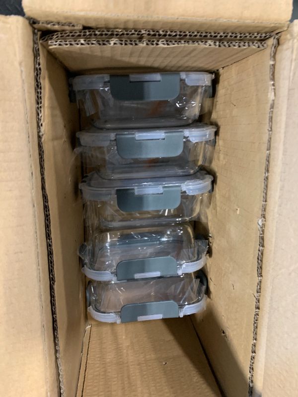 Photo 1 of ***partial set***[10-Pack] Glass Meal Prep Containers with Lids, MCIRCO Food Storage Containers with Snap Locking Lids, Airtight Lunch Containers, Microwave, Oven, Freezer and Dishwasher