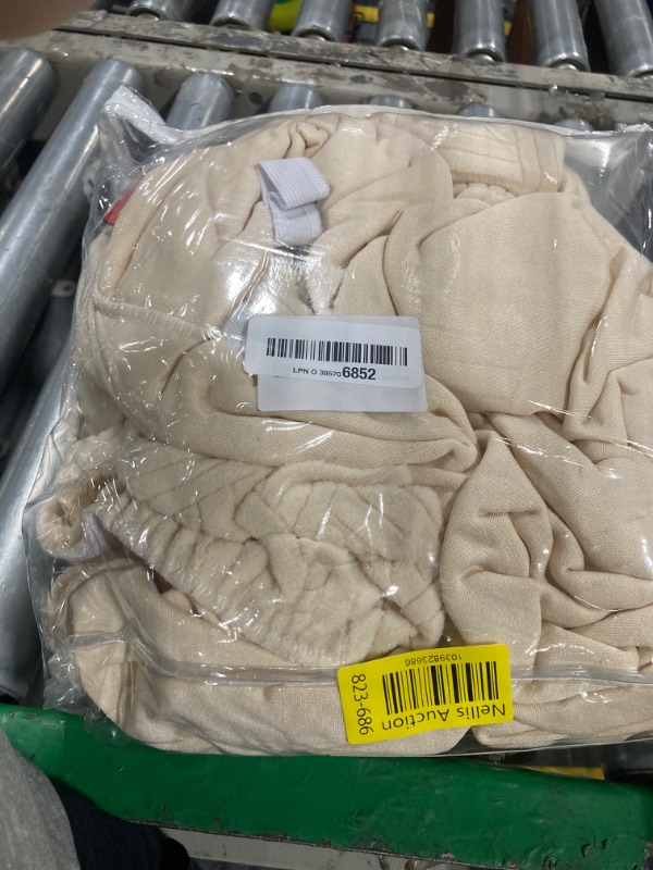 Photo 1 of ***MISSING ONE ARM COVER*** KinCam Recliner Covers, Stretch Reclining Chair Covers, Recliner Sofa Slipcovers Stripe Jacquard Recliner Couch Covers Furniture Protector Covers for Pet Kid (1 Seater, Vanilla)