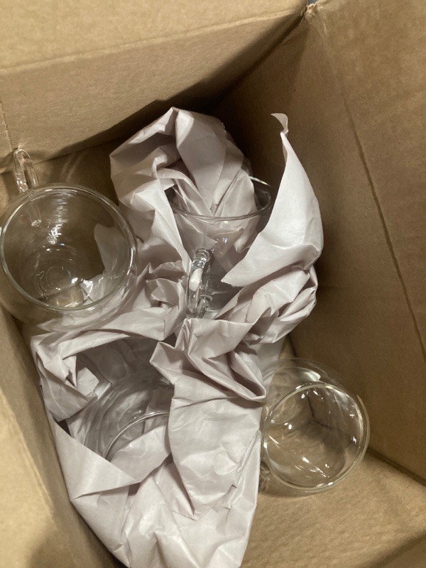 Photo 1 of ****MISSING ONE****Espresso Cups Set of 4 with Handle, 2.5oz Expresso Coffee Cup, Small Expresso Shot Glasses, Clear Double Wall Insulated Espresso Mugs,Tazas de Cafe Expreso, Suit for Espresso Machine Accessories