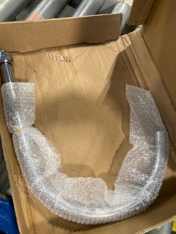 Photo 1 of ****MISSING HARDWARE***Empura 8" Gooseneck Swivel 8" Centers Wall-Mounted Faucet | Commercial Bar Fixture Replacement with Lever Handle for Restaurant Kitchen Garage Laundry | 12-1/2” Height, Chrome Polished Finish, NSF