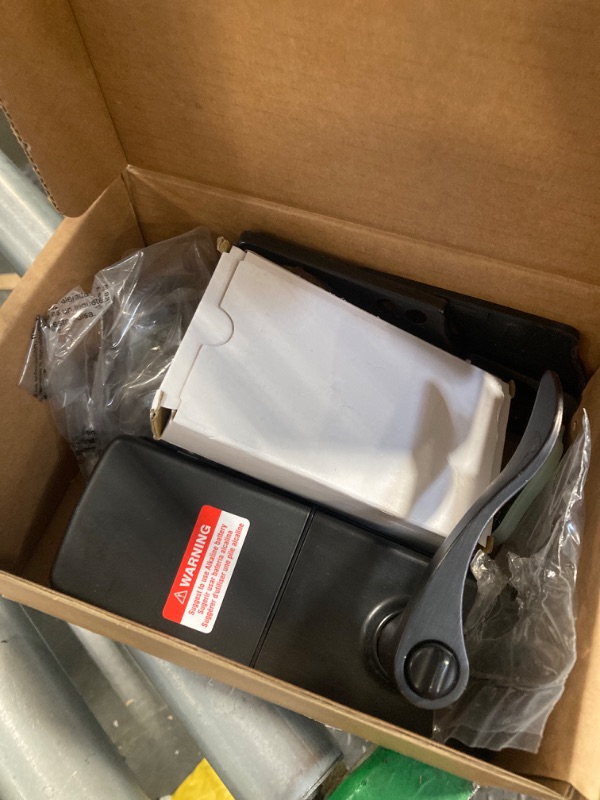 Photo 1 of *No book manuel Amazon Basics Electronic Keypad, Keyless Entry Door Lock Deadbolt with Handle Set, Key Pad Front Door with Knob, Door Locks for Front Door, Door Handle, Oil Rubbed Bronze, 1-Pack