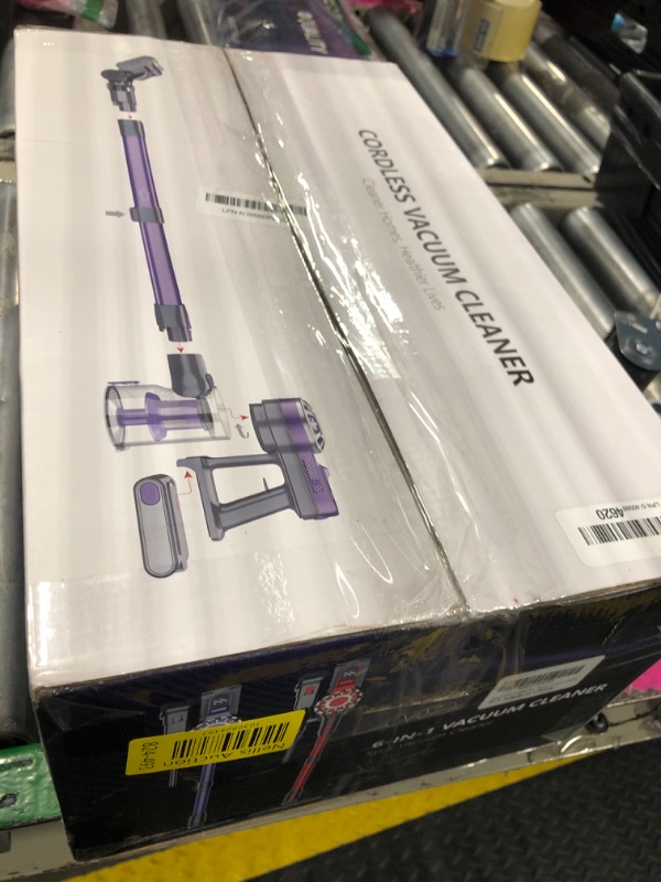 Photo 1 of *****MISSING POWER SUPPLY**** Cordless Vacuum Cleaner,Vacuum Cleaners for Home with Super Suction,Lightweight Stick Vacuum with 35 Mins Runtime,Rechargeable Cordless Vacuum for Pet Hair, Hardwood Floors(Black Purple)
