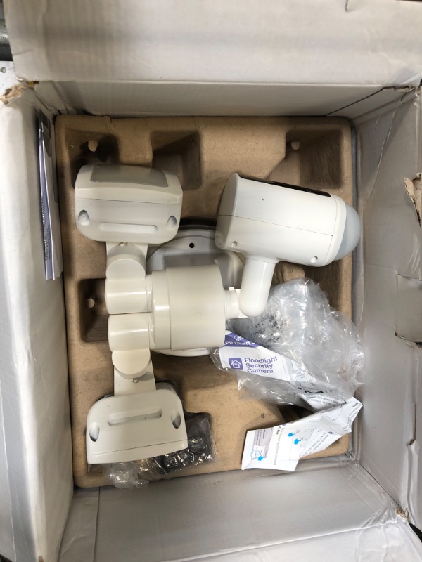Photo 1 of ***MISSING HARDWARE***
Feit Electric SEC5000/CAM/WIFI Outdoor LED Smart Security Camera with Motion Sensor, 2-Way Audio, 5000 Lumens Floodlight, Works with Alexa and Google Asst, Alarm, Hardwired, Updated Version of SEC3000