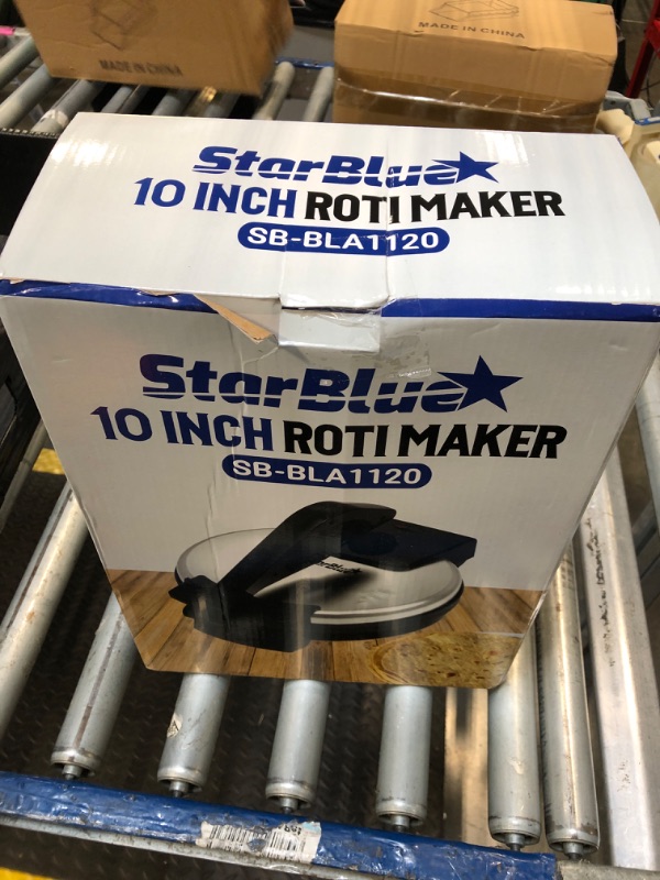 Photo 1 of 10inch Roti Maker by StarBlue with FREE Roti Warmer and Removable Handle - The automatic Stainless Steel Non-Stick Electric machine to make Indian style Chapati, Tortilla, Roti AC 110V 50/60Hz 1200W