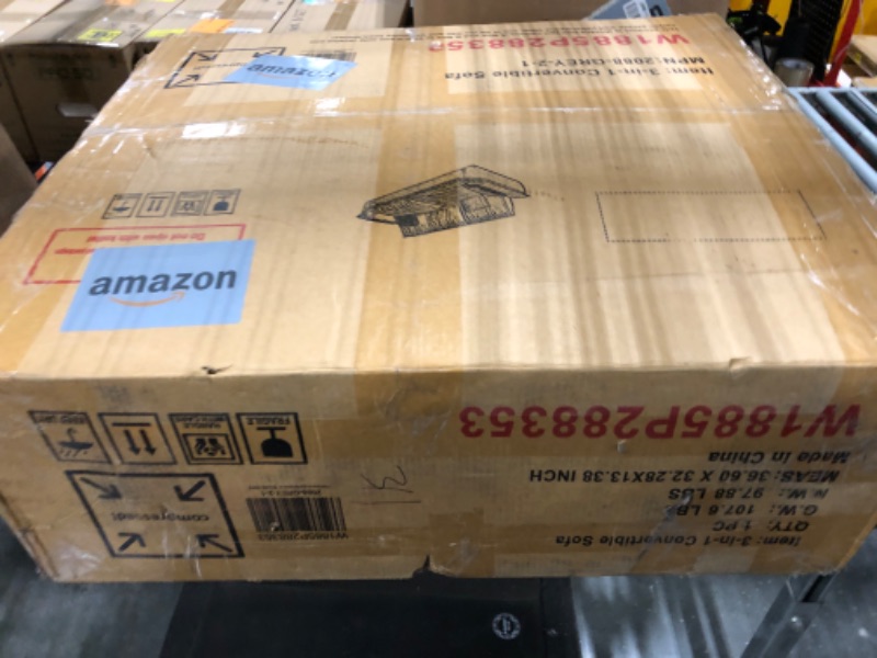 Photo 1 of ***ONLY BOX 1 OF 2*** Queen Size Convertible Sleeper Sofa Couch Bed, 3 in 1 Oversized Cloud Loveseat Pull Out Couch Bed w/Thickness Cushions, 73.2" Love Seat Lounge Chaise Daybed with Soft Armrest