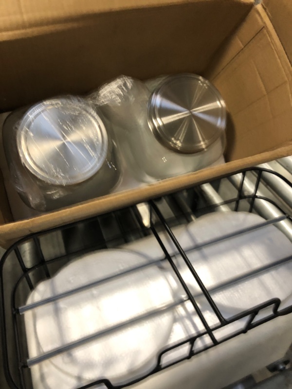 Photo 1 of 1 Gallon Glass Drink Dispensers For Parties 2PACK.Beverage Dispenser,Glass Drink Dispenser With Stand And Stainless Steel Spigot 100% Leakproof.Lemonade Dispenser With Ice Cylinder.Laundry Detergent