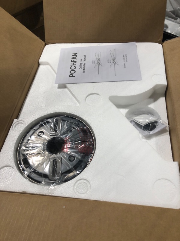 Photo 1 of ***LOOKS NEW***
POCHFAN 52 Inch Ceiling Fans with Lights and Remote, Brushed Nickel Flush Mount Low Profile Ceiling Fan for Bedroom, Living Room, Patio, Dimmable 6 Speeds Noiseless, ETL Listed