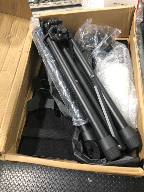 Photo 1 of ***SOME BENT SCREWS*** DECOSIS Projector Stand Tripod from 23" to 46", Laptop Tripod Stand Height Adjustable with Gooseneck Phone Holder, Laptop Floor Stand for Office, Home, Stage, Studio, DJ Racks Holder Mount