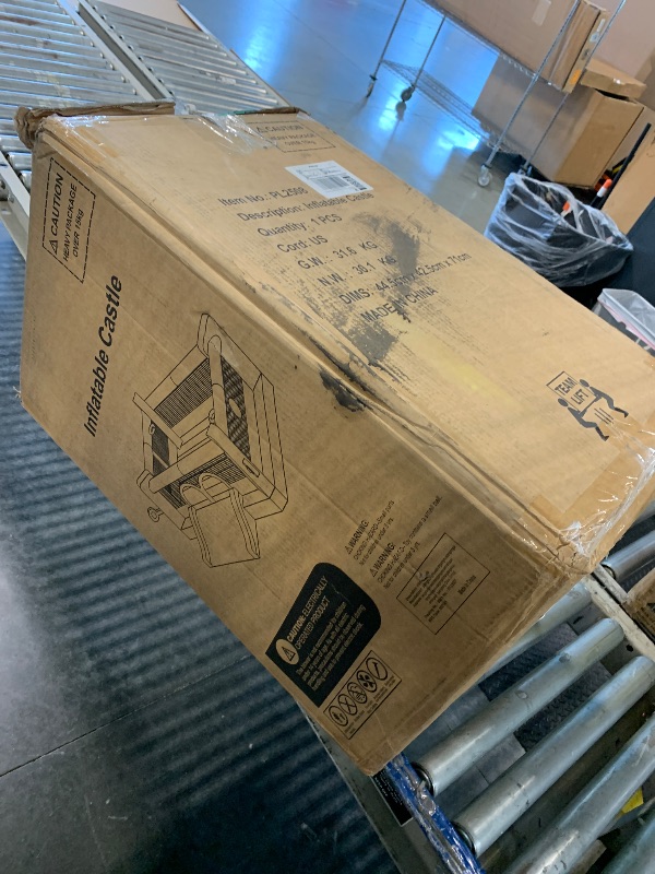 Photo 1 of ***BLOWER MISSING***
WELLFUNTIME Inflatable Bounce House with Slide, 15.3ft x 14.7ft, Jumping Castle with Blower, Dartboard, Dual Basketball Hoop, Dual Kicking Boards, Jumping Area for 6 Kids