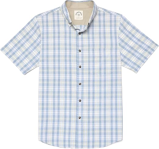 Photo 1 of 
Alimens & Gentle Mens Plaid Short Sleeve Button Down Shirts Cotton Regular Fit Casual Gingham Shirts