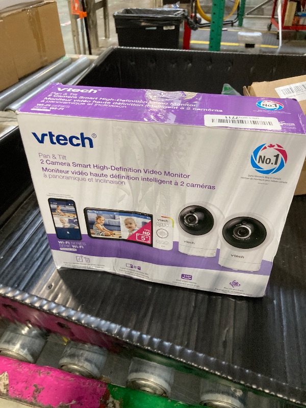 Photo 1 of VTech RM5764-2HD 1080p Smart WiFi Remote Access 2 Camera BabyMonitor, 360° Pan & Tilt, 5" 720p HD Display, Night Vision, Soothing Sounds, 2-Way Talk, Temperature & Motion Detection, iOS & Android