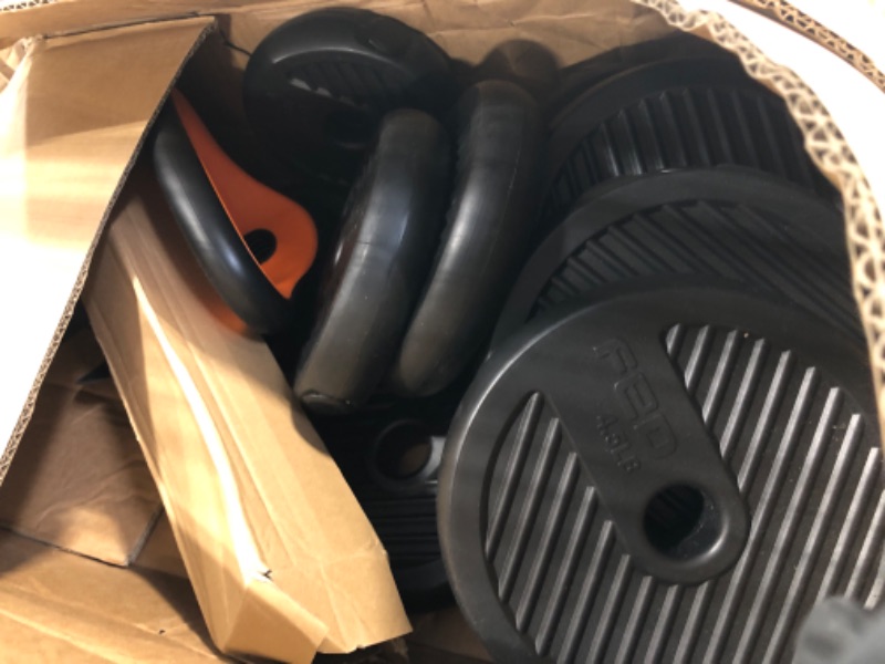 Photo 1 of ****Only kettle handlebar, 3 3lbs 3 4.5lbs and 4 2lb weights, missing dumbbell bars***
FEIERDUN Adjustable Dumbbells, 40lbs Free Weight Set with Connector, 4 in1 Dumbbells Set Used as Barbell, Kettlebells, Push up Stand, Fitness Exercises for Home Gym Sui