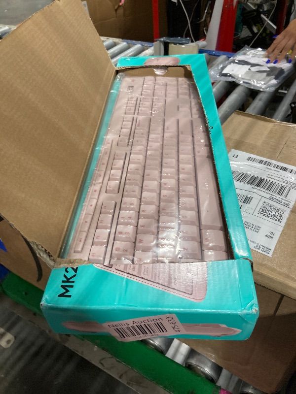 Photo 1 of Logitech MK270 Wireless Keyboard and Mouse Combo for Windows, 2.4 GHz, 8 Multimedia Keys, PC, Laptop, Wireless Keyboard Compact Mouse Combo - Rose