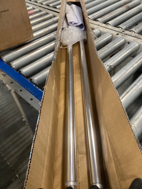 Photo 1 of ***missing parts*** Zenna Home Rustproof Double Shower Curtain Rod, Double Shower Rod, No Drill Tension or Permanent Mount Shower Rod, Extra Space for Curtain and Liner, Adjustable 44 to 72 Inches, Chrome
