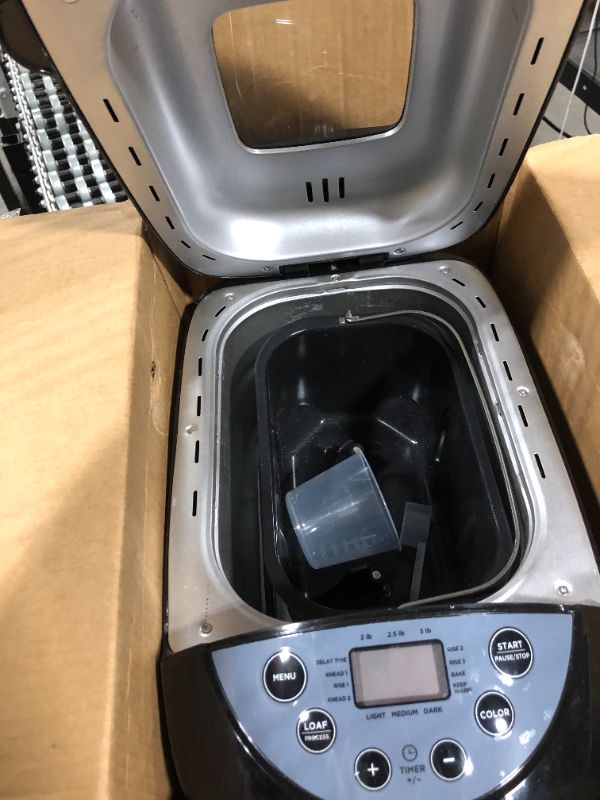 Photo 1 of ***missing parts*** West Bend Hi-Rise Bread Maker Machine Programmable 12 Programs Including Gluten Free & 3 Loaf Sizes and Crust Colors with Traditionally-Shaped Horizontal Bread Pan with Dual Knead Blades, 3-Lb, Gray