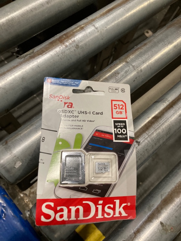Photo 1 of [Older Version] SanDisk 512GB Ultra MicroSDXC UHS-I Memory Card with Adapter - 100MB/s, C10, U1, Full HD, A1, Micro SD Card - SDSQUAR-512G-GN6MA