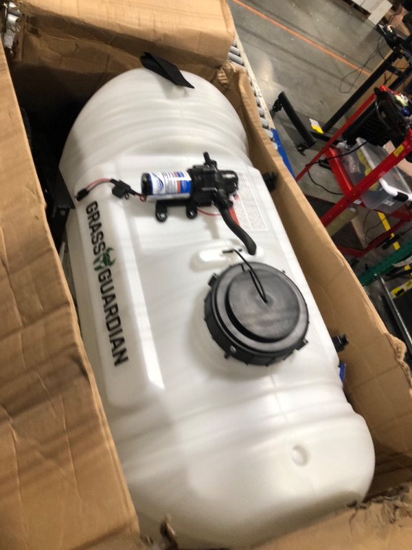 Photo 1 of ****wheels missing etc...**** Grass Guardian 25 Gallon Trailer Broadcast Sprayer - 1.1GPM, 7' Swath