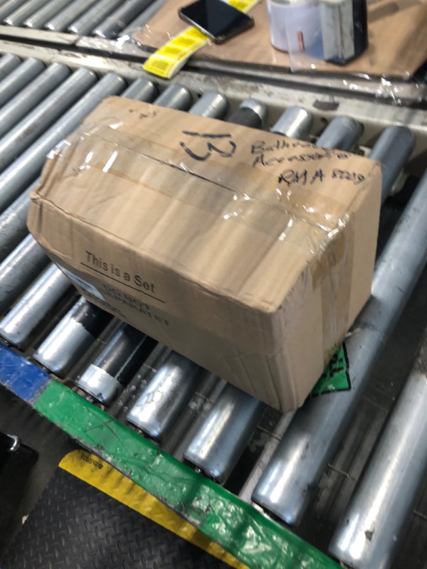 Photo 1 of **NEEDS TO BE CLEANED** Bathroom Accessories Set, 6-Piece Bathroom Accessory Set, Toothbrush Holders Set, Soap Dispenser, Vanity Tray, Tumbler, Cotton Swab Jars, Bathroom Organizer for Modern Bathrooms(DARK GREY)