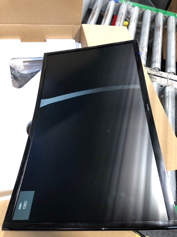 Photo 1 of **SCREEN IS DAMAGED**Samsung 24" Essential S3 (S36GD) Series FHD 1800R Curved Computer Monitor, 100Hz, Game Mode, Advanced Eye Comfort, HDMI and D-sub Ports, LS24D366GANXZA