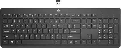 Photo 1 of ** BLACK**
HP 230 Wireless Keyboard - Wireless Connection - Low-Profile, Quiet Design - Windows & Mac OS - Laptop, PC Compatible - Shortcut Keys & Number Pad - Long Battery Life (?3L1E7AA#ABA),Black
