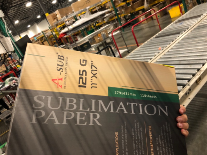 Photo 1 of A-SUB Sublimation Paper 11x17 Inch 110 Sheets Compatible with Sublimation Printer and Ink 125g